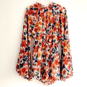 Multicolored Floral Romper
